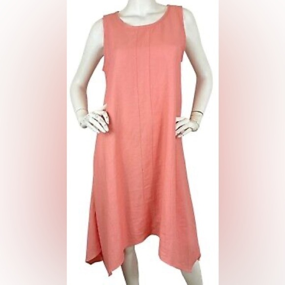 Cynthia Rowley Linen Dress Size S Color Peach - Picture 1 of 11